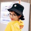 Men's and women's double-sided fisherman hat fishing hat black casual fishing hat embroidery foldable sun hat camping travel fishing