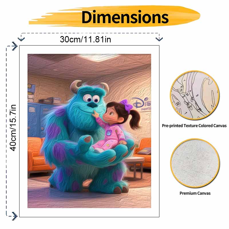 Disney Монстры Inc Салли раскраска по номерам арт-набор ручная работа DIY подарки украшения для дома
