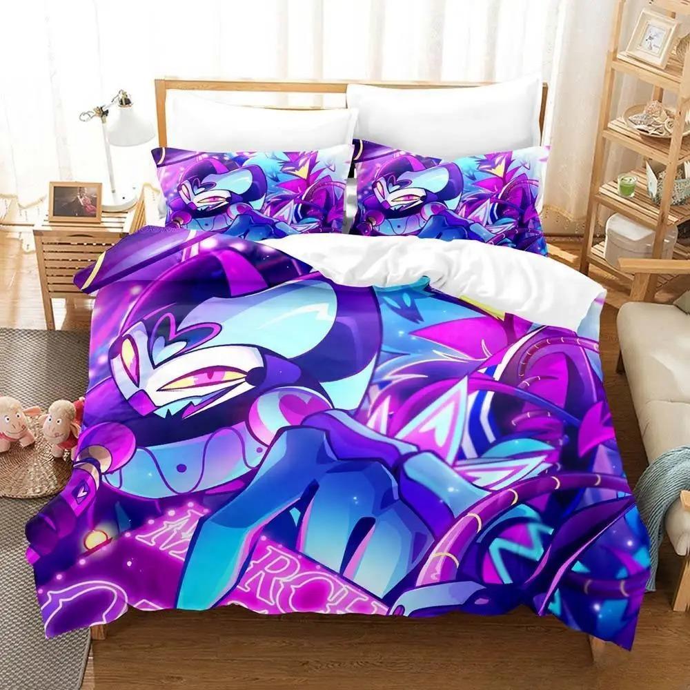 3D-принт Fizzarolli Boss Комплект постельного белья Single Twin Full Queen King Size Комплект постельного белья для взрослых и детей Спальня с пододеяльником Аниме Игровая кровать