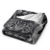 Cat Selfie with Santa Warm Soft Blanket  Kids Plush Throw Blanket Graphic Home Decor Flannel Bedspread Sofa Bed Cover