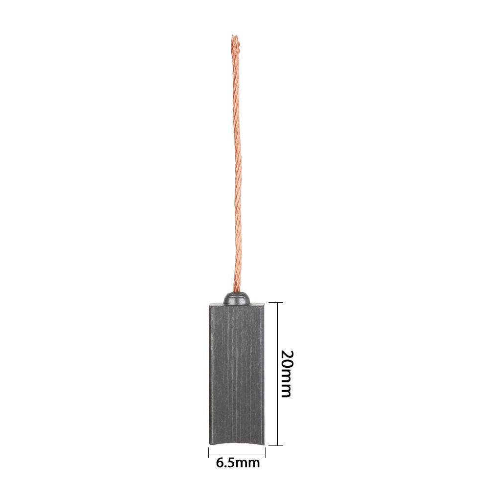 sale 4.5 x 6.5 x 20mm Generic Brush Replacement Electric Motor Carbon Brushes Wire Leads Generator