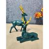 Resin Deer/Hiran Showpiece For Home Decor Showpiece & Office Decor Showpiece Set of 2, Multi Colour