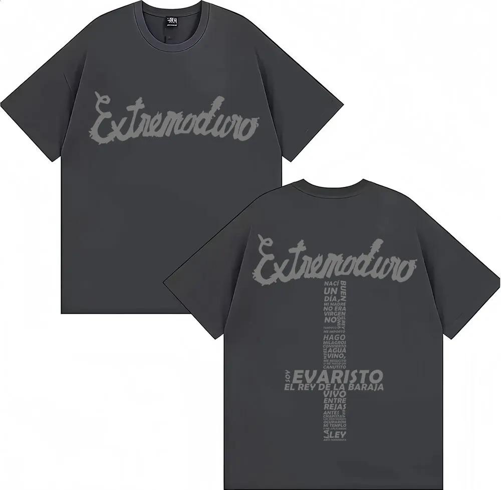 Rock Extremoduro Band Lettering Print Men's and Women's T-shirts, Hip Hop Harajuku's Summer OversizedBest Selling Oversized Soft
