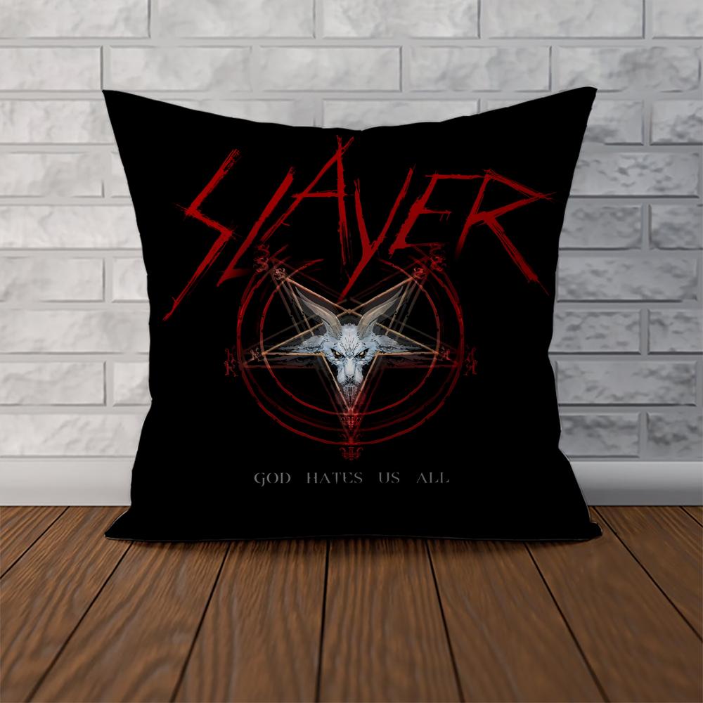 Band SSlayer Pillow Case For Car Sofa Decorative Home Doublesided Print Plush Square Throw Pillow Cushion Cover