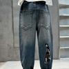 Джинсы для мальчиков Весна и Осень Брюки папы Детские джинсы для мальчиков Модные детские джинсы Свободные