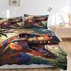 3pcs bedding set Dino Jungle Includes 1 Comforter + 2 Pillowcases, Without Pillow Inserts, Soft Comfortable, Lightweight Breathable, Printed