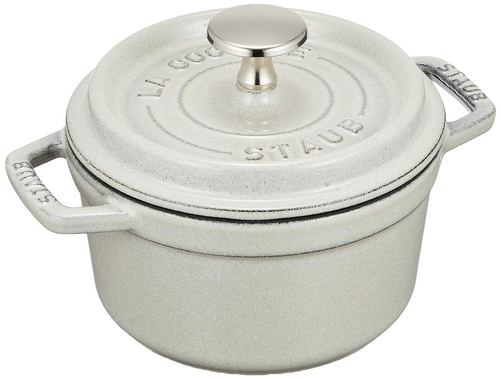 Staub Cocotte Round Campagne Small Hand Cast Enamel Pot IH Compatible Japanese Product with Serial La Cocotte Round "Pico 14cm" [Authorized Number]