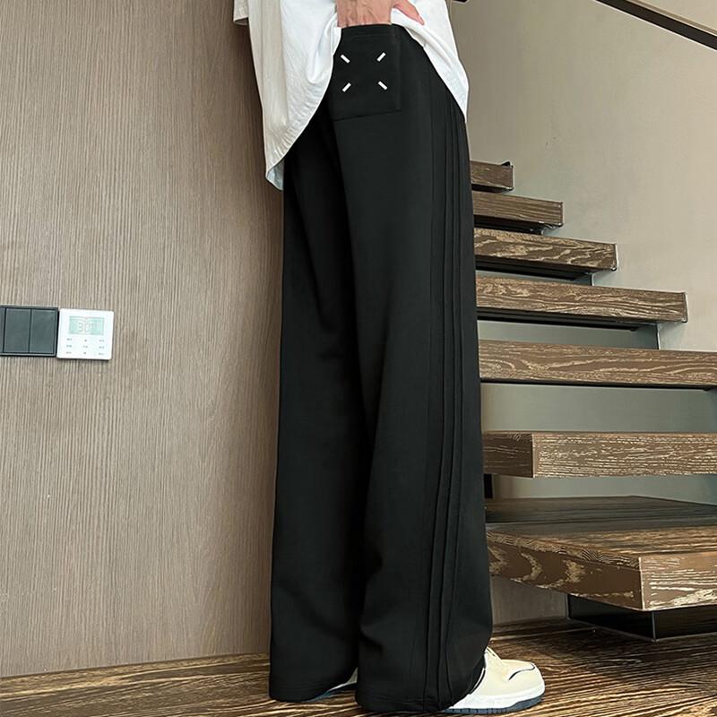 Jeanswest Men's Fleece-Lined Loose Straight-Leg Casual Pants