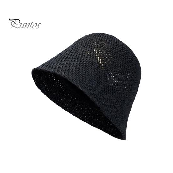 Women Lesure Fisherman Hat Hollow Out Good Breathability Thin Solid Color Anti-UV Sun Protection Foldable Panama Hat Summer Outdoor Bucket Hat