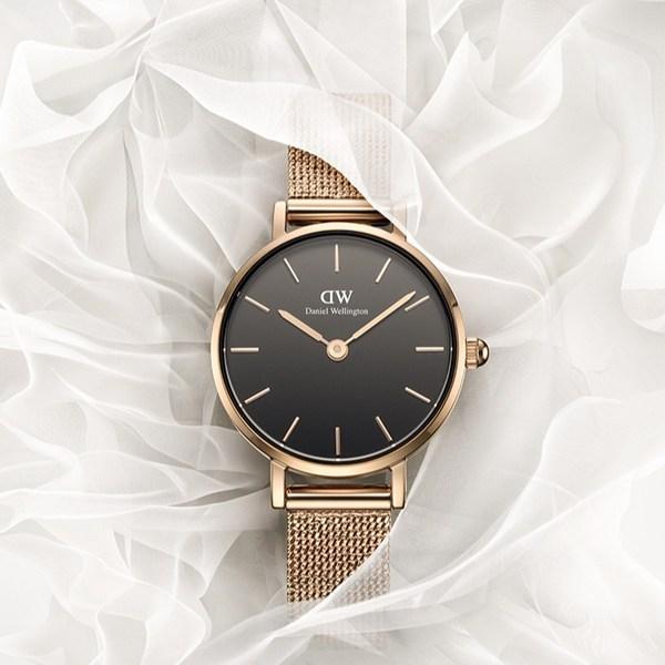 Daniel Wellington Women's PETITE PRESSED MESH Watch 24mm,Korean popular watches