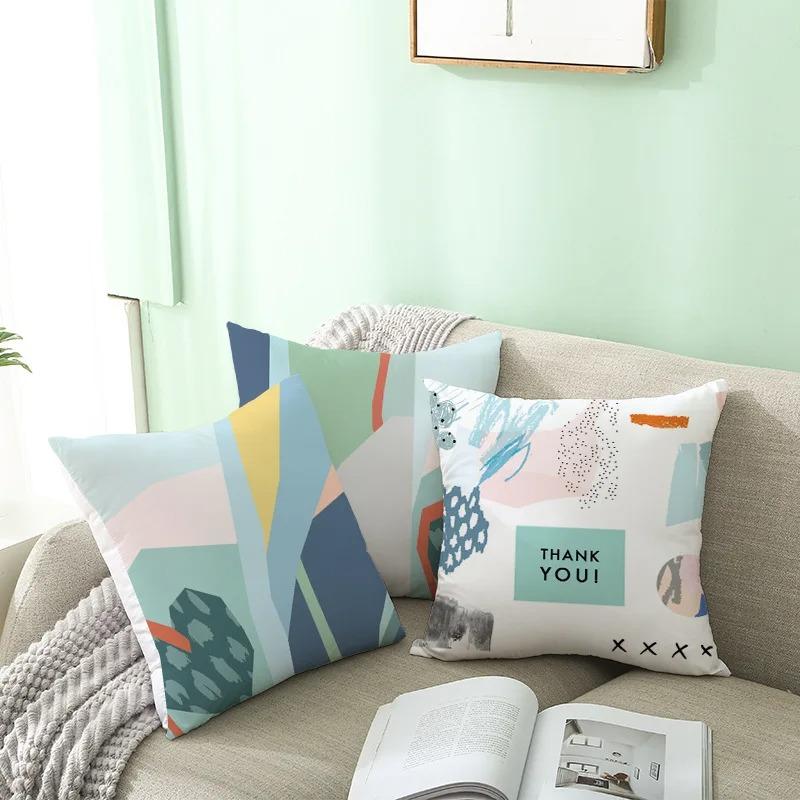 Мультяшная милая наволочка с рисунком, офисные украшения для гостиной, автомобильные украшения, домашняя наволочка