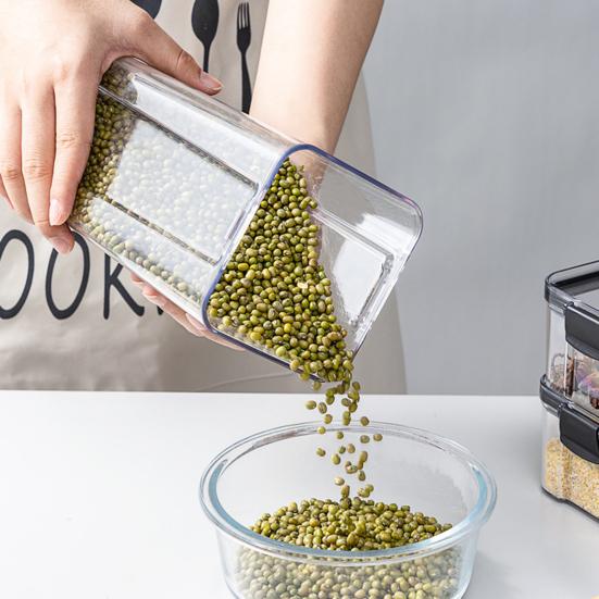 1/5Pcs Sealed Tank Large Capacity Food Grade BPA Free Transparent Design Airtight Food Flour