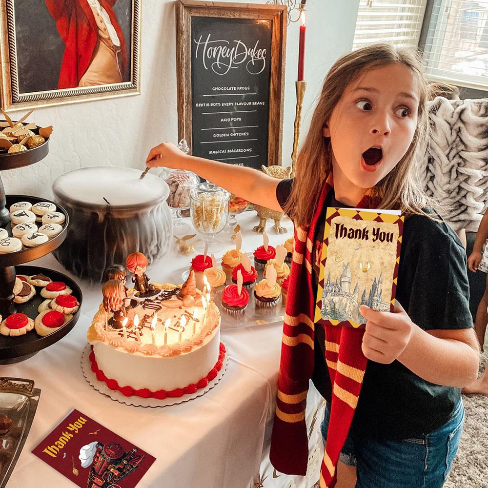 12 шт. Волшебные карточки благодарности с 12 шт. конвертов для принадлежностей для вечеринки