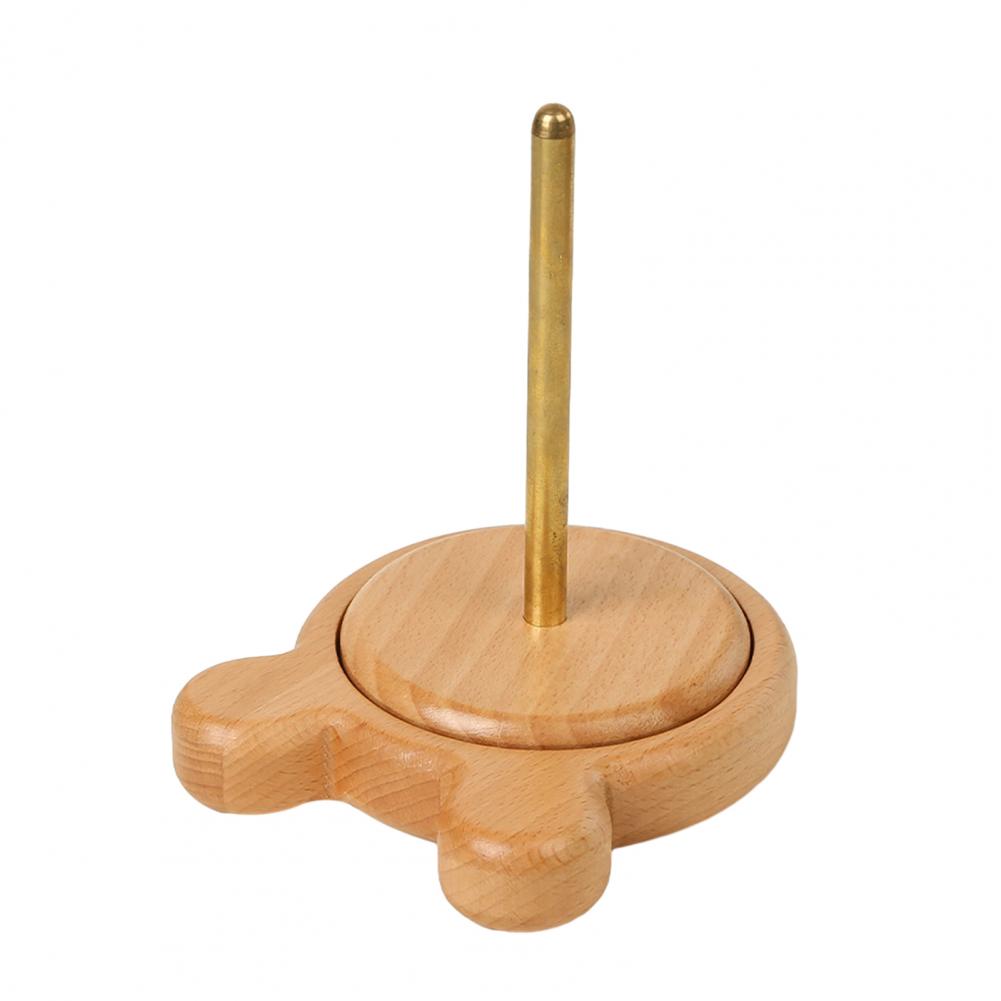 Вращающийся держатель пряжи, деревянная катушка для пряжи, деревянная подставка для намотки клубков пряжи, прочный держатель для шерстяных катушек, органайзер для вязания с возможностью вращения