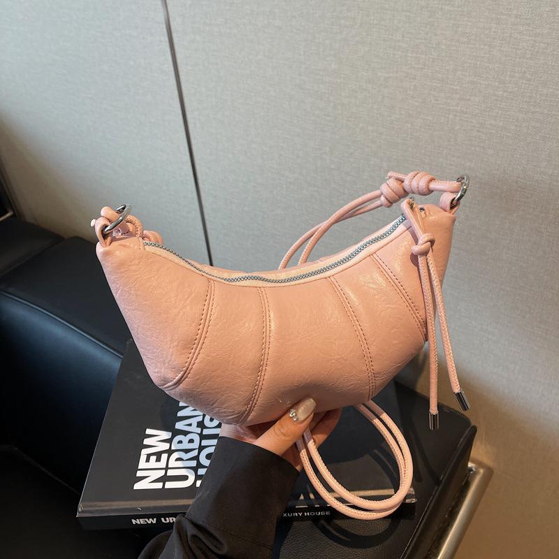 Супер огонь нишевая сумка в стиле пэчворк женская 2025 новая весна и лето универсальная сумка-мессенджер сумка-пельмень популярная сумка-круассан