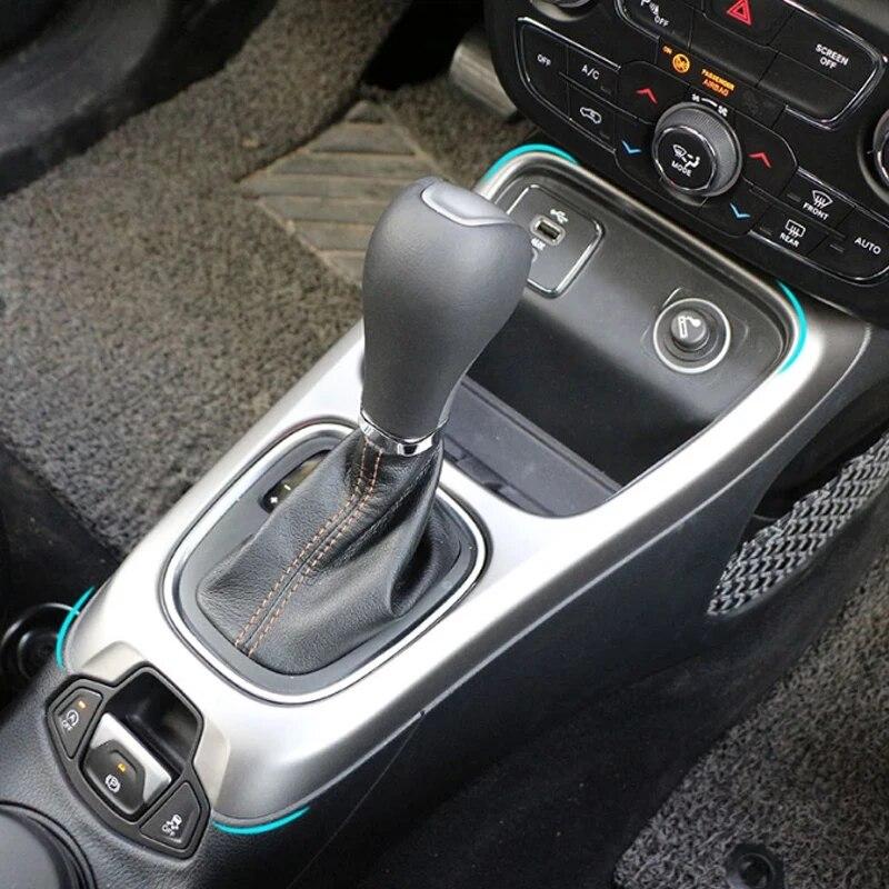 My Good Car ABS Chrome внутренняя панель переключения передач защитная рамка накладка наклейка для Jeep Compass 2017 2018 аксессуары