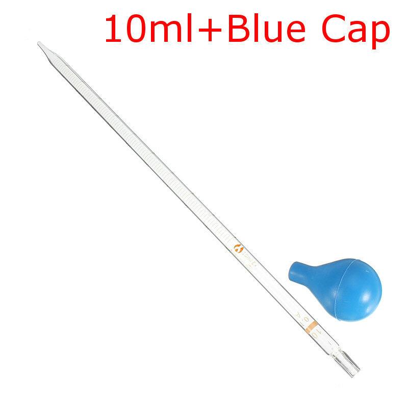 10 мл стеклянная градуированная пипетка-капельница лабораторные пипетки для переноса с резиновой головкой