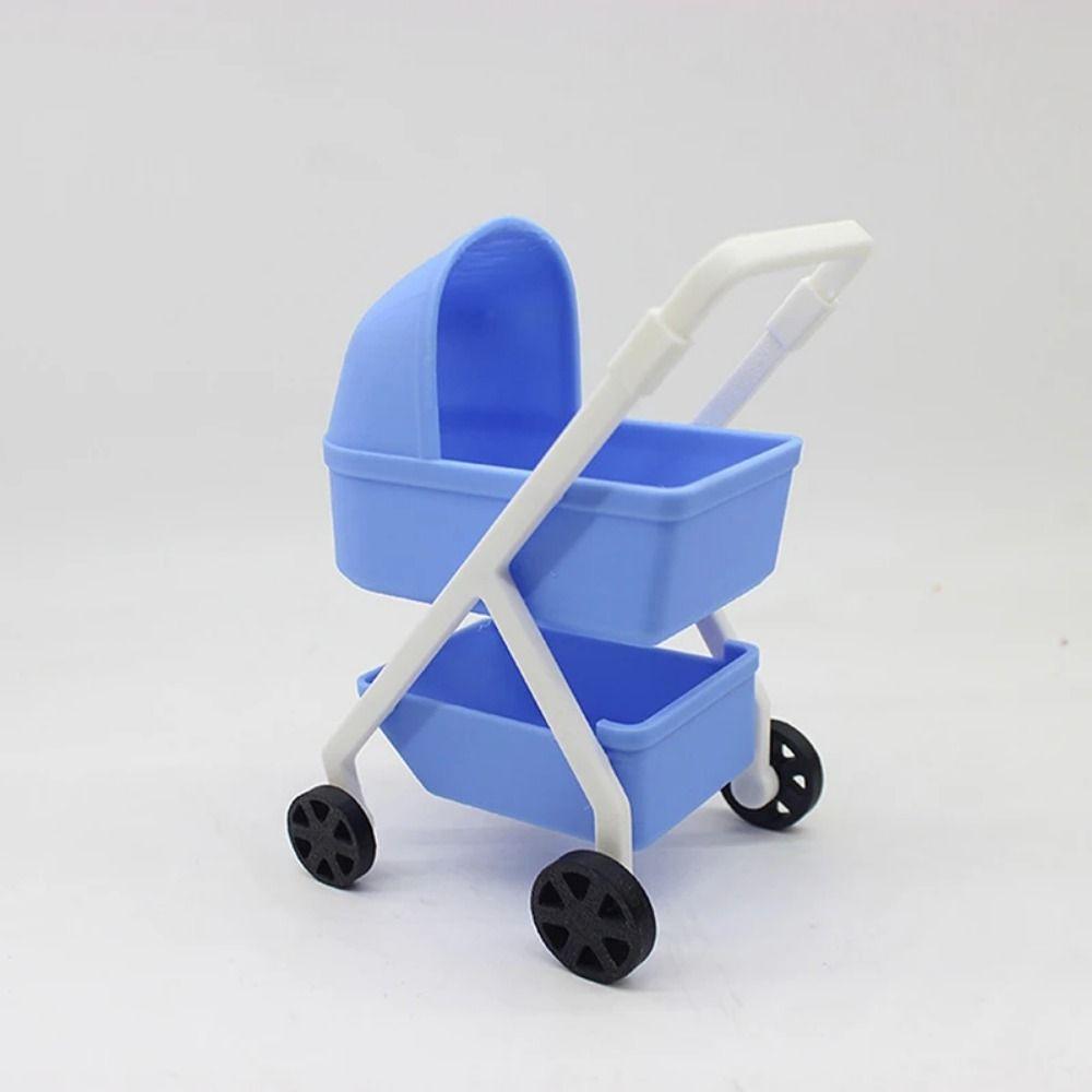 1:12 Кукольный домик Коляска для кук Декорация сцены Симуляция Коляска-люлька для кукол Аксессуары для кукол