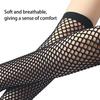 Перчатки в сетку, мягкие, дышащие, в стиле панк, полупальцы, черные, длинные, в сетку, для выпускного вечера