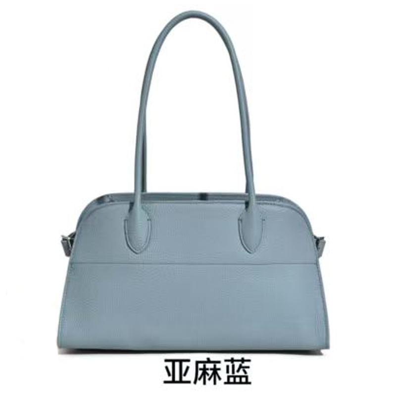 New First-layer Cowhide Tote Bag Handbag Horizontal Large-capacity Leather Women's Bag Commuter Shoulder Bag