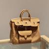 New Pocket Platinum Bag Canvas Splicing Leather Women's Bag Small Tote Bag Pocket Bag