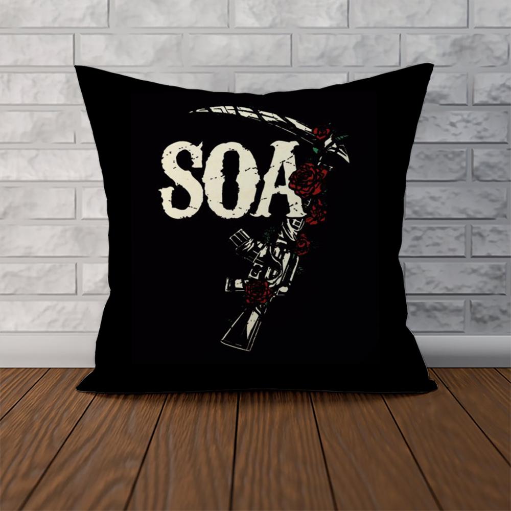 SSons Of Anarchy Pillow Case For Car Sofa Decorative Home Doublesided Print Plush Square Throw Pillow Cushion Cover
