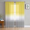 Yellow White Gradient Popular Color Sheer Curtains for Living Room Decoration Window Curtains Kitchen Tulle Voile Curtains