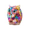 Natural Crystal Owl Ornament Handcrafted Resin Owl Figurine with Crystal Gravels Inside