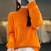 Women's Pullovers Fall/winter High-quality Soft Sweater with Half High Neck and Thick Cashmere Sweater Top Plus Size