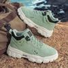 Fashion Trend Men's Autumn Mountaineering New Motorcycle Boots Outdoor Thick Soled Wear-resistant Lace Up Work Casual Sneakers Shoes