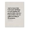 Romans 8:28 Bible Verse Wall Art Modern Bible Scripture Canvas Painting Christian Art Faith Print Work Together For Good Poster