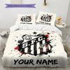Custom Name Santos FC Pattern Bedding Quilt Set  Home Decoration  Gift (1 * duvet cover + 2 * pillowcase  without core)