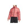 Solid Logo Print Stand Collar Zip Jacket Women Jacket Red DQ6864-691