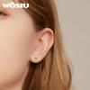 WOSTU Аутентичные серьги-гвоздики из стерлингового серебра 925 пробы с ярким крестом для женщин, изысканные бирюзовые украшения, подарок на свадьбу, годовщину