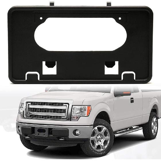 ASOOLL License Plate Bracket Only Fits for Ford F150 2009-2014 Front License Plate Frame Bracket Holder Black Bumper Mounting 9L3Z-17A385-A