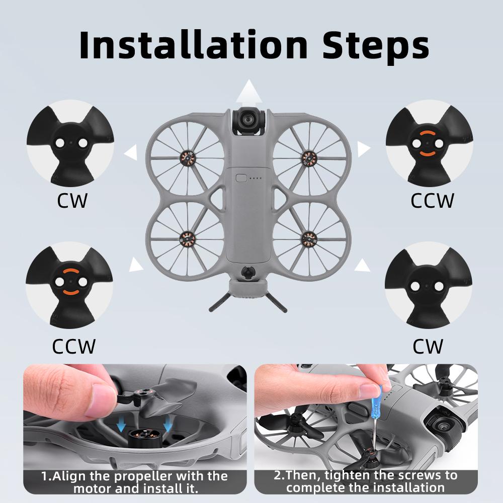 Цветные малошумные пропеллеры для DJI NEO 2 Wing Запасные пропеллеры Лопасти Вентиляторы Аксессуары с быстрым отсоединением