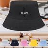 Bucket Hat With "relax" Letters Print , Women's Cap Sun Protection Foldable Reversible Basin Cap