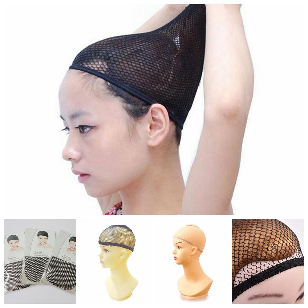 Stretch Black/Nude Nylon Bald Cap Snood Hair Mesh Wig Stocking