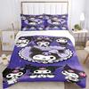 3pcs Heart Shaped Kuromi Sanrio Quilt Cover Set - Soft and Cozy Bedroom, Guest Room and Dorm Decorative Bedding 3-Piece Set 1 Quilt Cover + 2 Pil