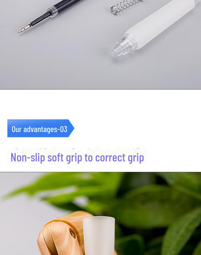 Черная быстросохнущая гелевая ручка толщиной 0,5 мм с силиконовым держателем — идеально подходит для студентов и подписей