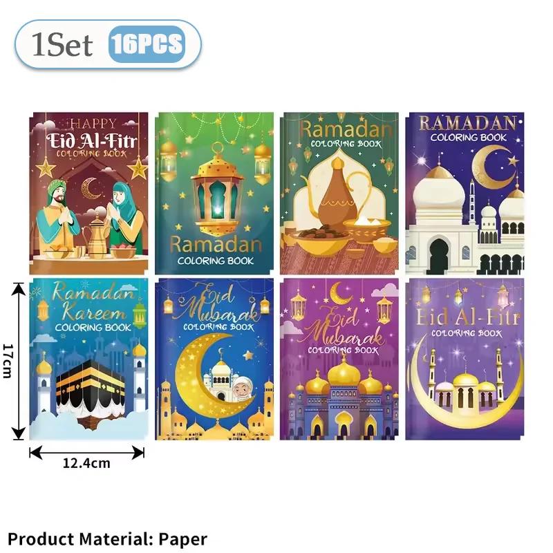 Рамадан Ид Мубарак Набор для рисования своими руками для мусульманских детей, Книга для креативных дудлов и эскизов, Исламские занятия для детей