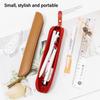 PU Leather Pen Bag Solid Color Stationery Storage Bag Portable Pen Protective Bag  Business