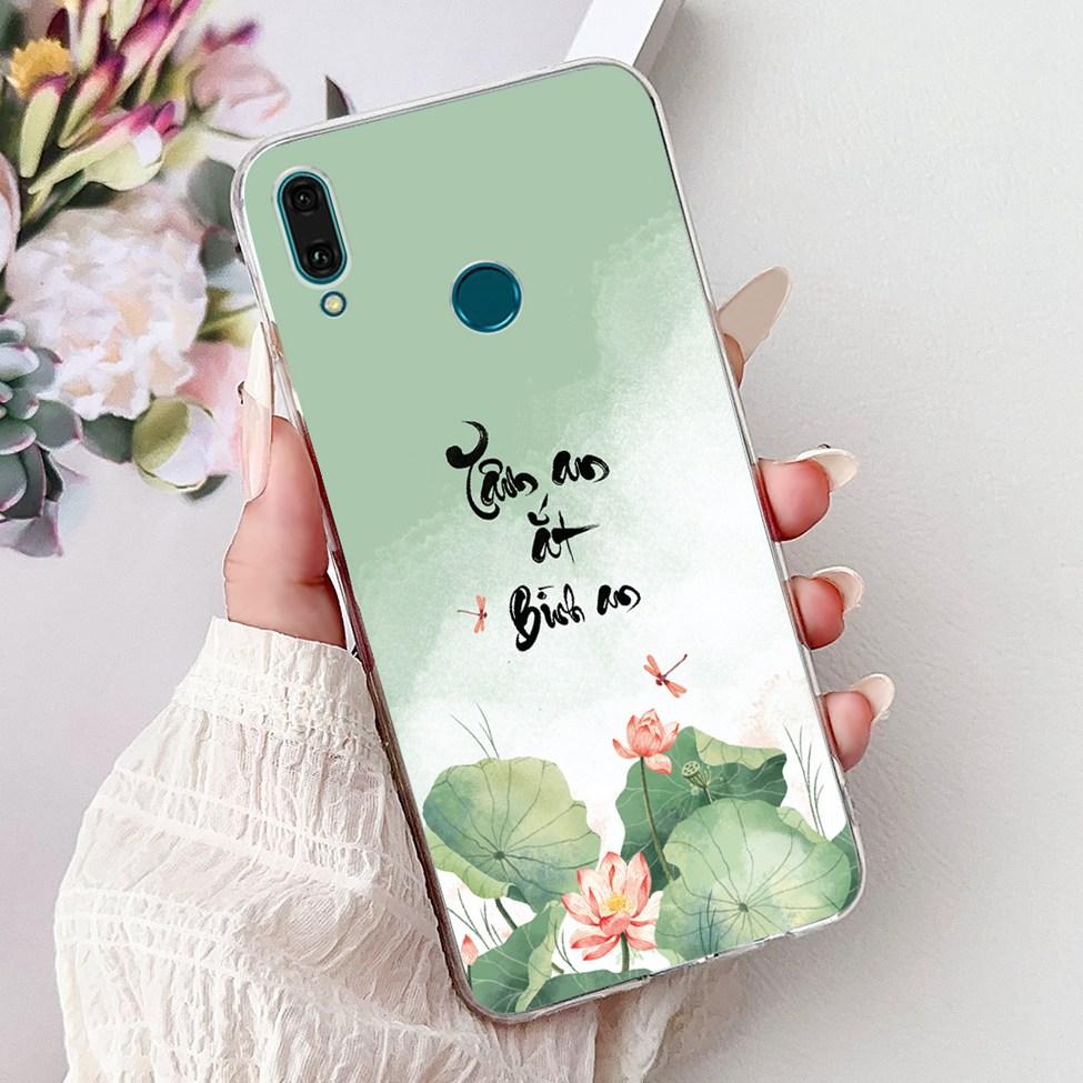 Clear For Huawei Y9 2019 Case Cover Cute Fashion Flowers Funny Cool Painted Soft Phone Case For Huawei JKM-LX1 JKM-LX2 JKM-LX3