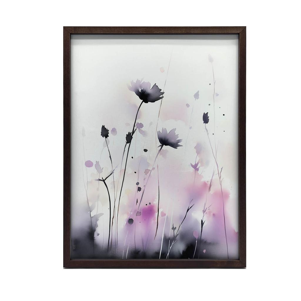 Fioletowa Łąka W Pełnym Rozkwicie Fioletowa Łąka W Pełnym Rozkwicie, 30X40 Cm, Rama Aluminiowa Złota, Papier Matowy 230 Gsm