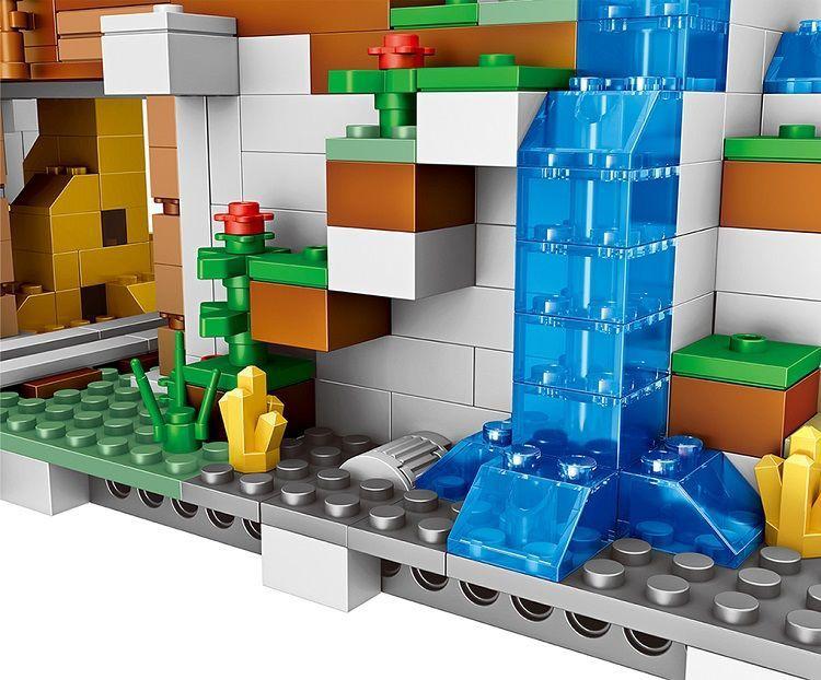 Compatible Lego Bricks: Minecraft Cave, War Village Puzzle for Boys, Birthday Gift
