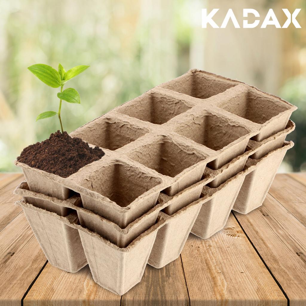 KADAX Торфяные горшки для рассады биоразлагаемые рассада саженцы 3x8шт