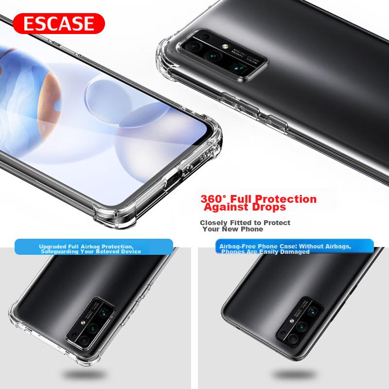 Huawei Honor 30 Phone Case TPU Full Coverage Airbag Shockproof Case (With Lanyard Hole) ES-Ip9 Series Upgraded Version Translucent White