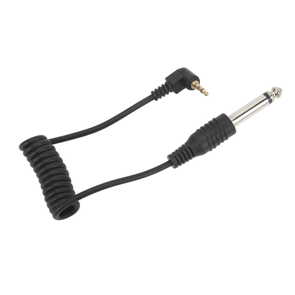 Universal Digital Camera Synchronization Cable Gold Plated 2.5mm to 6.35mm Male Cable for Speaker Guitar