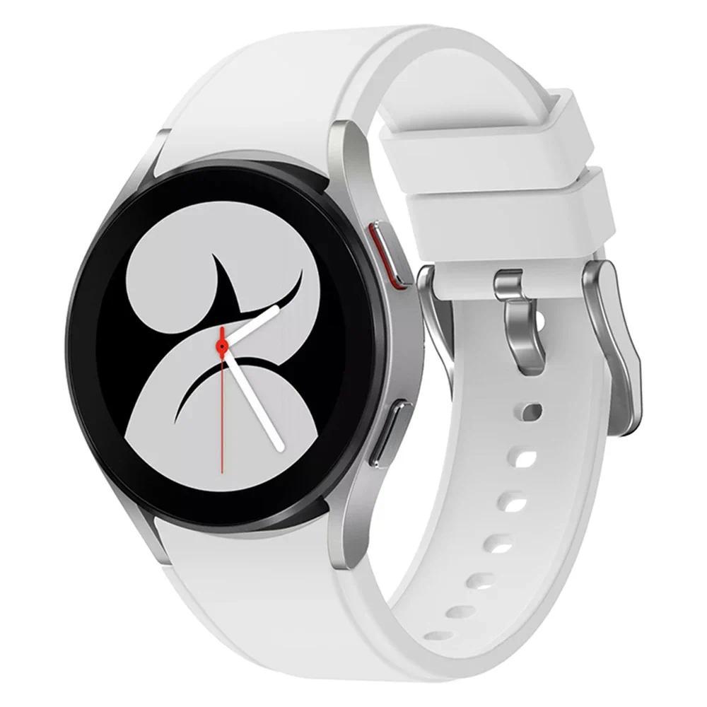 Силиконовый ремешок 20 мм для Samsung Galaxy Watch 7 6 5 4 44 мм 40 мм 5 Pro 45 мм Без зазора Удобный ремешок для часов 6 Classic 47 мм 46 мм