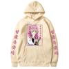 Anime Demon Slayer Kawaii Kanroji Mitsuri Hoodies Women Pink Peach Blossom Pullovers Harajuku Beautiful Winter Warm Sweatshirts